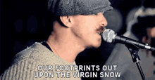 our footprints out upon the virgin snow foy vance closed hand full of friends singing leaving a mark on the snow