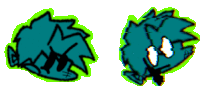 two drawings of a hedgehog with a green outline