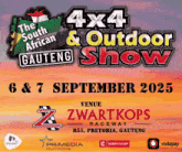 a poster for the south african gauteng 4x4 outdoor show