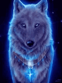 Blue Wolf Glitter Sparkle GIF - Blue Wolf Glitter Sparkle GIFs