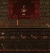 a pixel art video game with a skeleton holding a sword and a skull on his head .