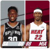 San Antonio Spurs (66) Vs. Miami Heat (88) Third-fourth Period Break GIF - Nba Basketball Nba 2021 GIFs