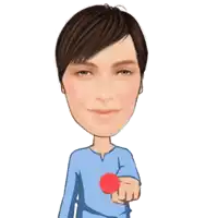 a cartoon of a woman with a heart around her and the words " i love you "