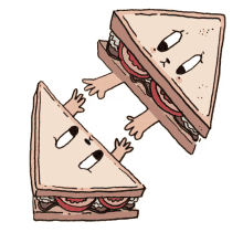 food party sandwich reaching dont leave me we come together