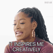 it inspires me creatively keke palmer harpers bazaar its inspiring it helps with my creativity