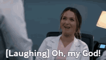 Greys Anatomy Jo Wilson GIF - Greys Anatomy Jo Wilson Laughing GIFs