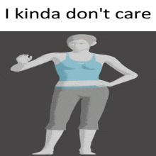 I Kinda Dont Care Wii GIF - I Kinda Dont Care Wii Wii Fit GIFs