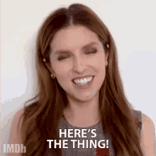Heres The Thing Anna Kendrick GIF - Heres The Thing Anna Kendrick The Imdb Show GIFs