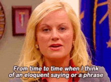parks and recreation leslie knope amy poehler eloquent saying
