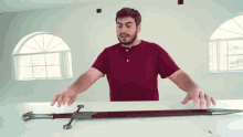 Lifting The Sword Dagger GIF - Lifting The Sword Sword Dagger GIFs