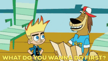 Johnny Test Dukey GIF - Johnny Test Dukey What Do You Wanna Do First GIFs