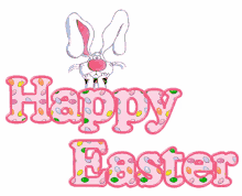 happy easter glitter easter bunny