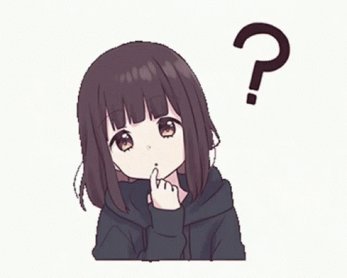 Premium AI Image | anime girl with black hair and red eyes with a question  mark generative ai