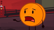a cartoon drawing of a match with a c on its face