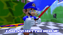smg4 why isn 't this going up written on a screen