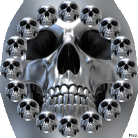 Skull Spinning Sticker