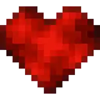 a pixel art of a red heart with the number 520