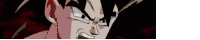 a close up of a cartoon character 's face with a angry look on his face .