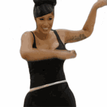 dancing cardi b grooving body wave exercise