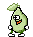 a pixel art illustration of a cartoon character wearing glasses and a hat .