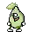 a pixel art illustration of a cartoon character wearing glasses and a hat .