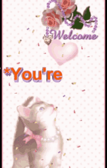 Cat Youre Welcome GIF - Cat Youre Welcome Pink GIFs