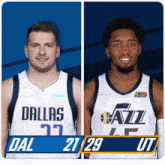 Dallas Mavericks (21) Vs. Utah Jazz (29) First-second Period Break GIF - Nba Basketball Nba 2021 GIFs