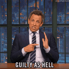 Seth Myers Guilty As Hell GIF - Seth Myers Guilty As Hell Youre Guilty GIFs