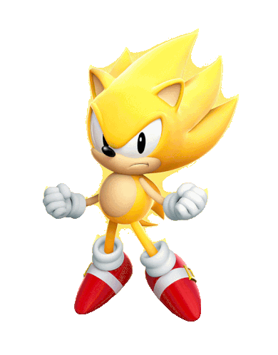 Classic Super Sonic Super Sonic Sticker - Classic Super Sonic