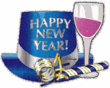 Happy New Year Drinks GIF - Happy New Year Drinks Wine GIFs