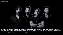 womens expectation about men tough and macho men b ack and white sanam