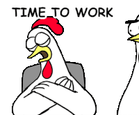 Chicken Bro Work Sticker - Chicken Bro Work Time To Work Stickers