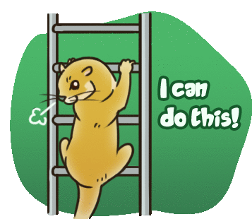 Otter I Can Do This Sticker - Otter I Can Do This Count On Me Stickers