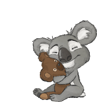 Hangouts Koala Sticker - Hangouts Koala Hugging Stickers