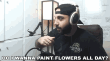 Do I Wanna Paint Flowers All Day Ahmed Aldoori GIF - Do I Wanna Paint Flowers All Day Ahmed Aldoori What Do I Want To Paint Every Day GIFs
