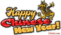 a happy chinese new year sign with a dragon