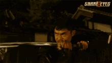 Holding A Sword Snake Eyes GIF - Holding A Sword Snake Eyes Snake Eyes Movie GIFs