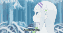 a cartoon girl with a flower in her hair says and geuse 's fault