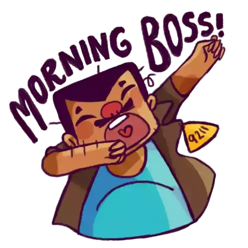 Yawning Rickshawala Yawns Morning Boss In English Sticker - Mumbai Ka Boss Google Stickers