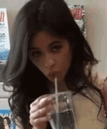 Camila Cabello Sip GIF - Camila Cabello Sip Sip Water GIFs