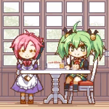 anime cute happy two girls