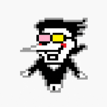 a pixel art of a person with glasses and a beard .