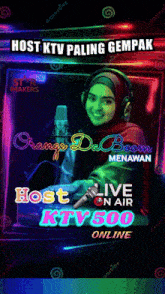a poster that says host ktv paling gempak live on air ktv500 online