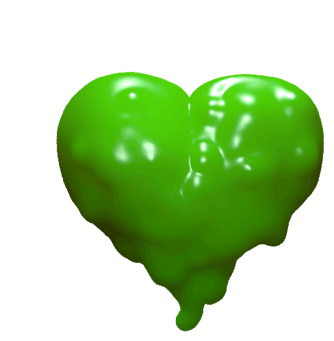 Green Heart Heart Beat Sticker - Green Heart Heart Beat Yuck Stickers