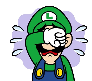 Luigi Crying Sticker - Luigi Crying Sad Stickers