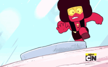 a cartoon character with a cn logo on the bottom