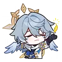a cartoon of a boy with wings holding a feather .