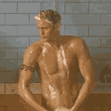 alexander skarsgard taking a bath