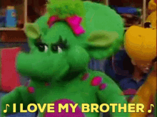Barney And Friends Baby Bop GIF - Barney And Friends Baby Bop I Love My Brother GIFs
