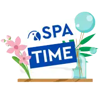 a sign that says " me time " with flowers and soap bubbles around it